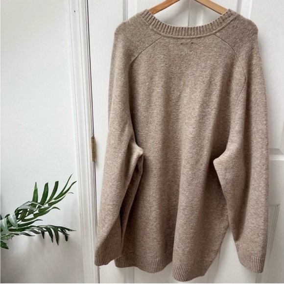 Gap Mens Recycled Crewneck Long Sleeve Sweater in Khaki Heather - Picture 6 of 9